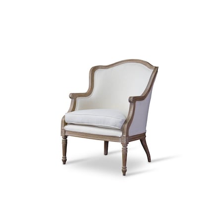 Baxton Studio Charlemagne Traditional French Accent Chair-Oak 107-5486